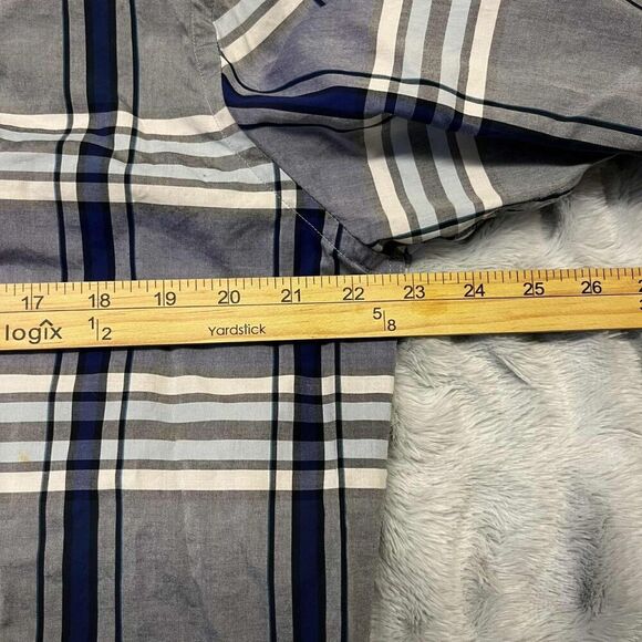 Bugatchi Shirt Mens XL Multicolor Long Sleeve Button Down Plaid Shaped Fit - Picture 8 of 9